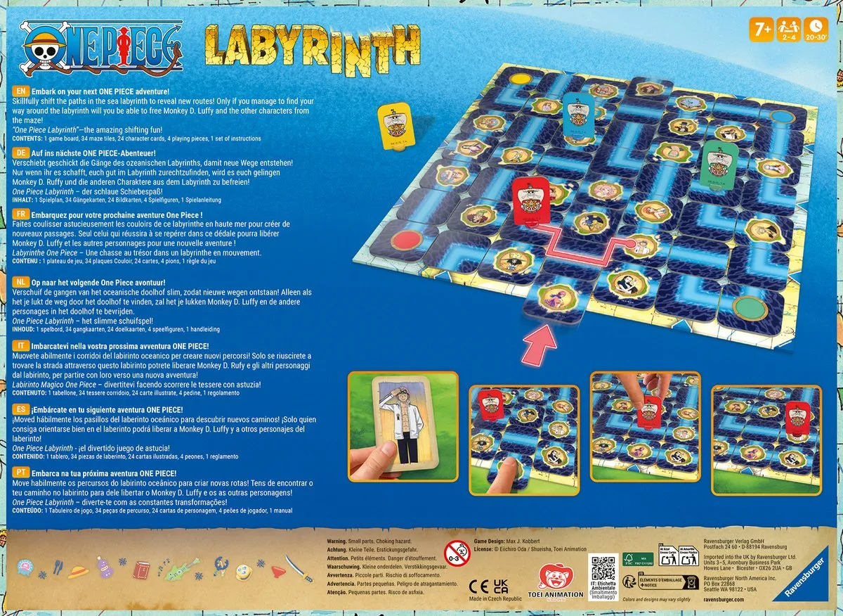 Ravensburger One Piece Labyrinth Bordspel 22887 - 2-4 Spelers