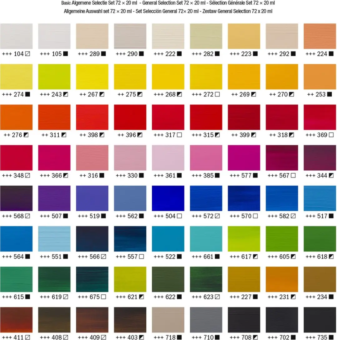 Amsterdam Standard Series Acrylverf - 72 Kleuren 20ml - afbeelding 6 van 6