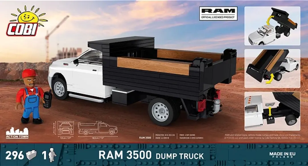 Cobi RAM 3500 Kipwagen COBI-24659 - Meerkleurig