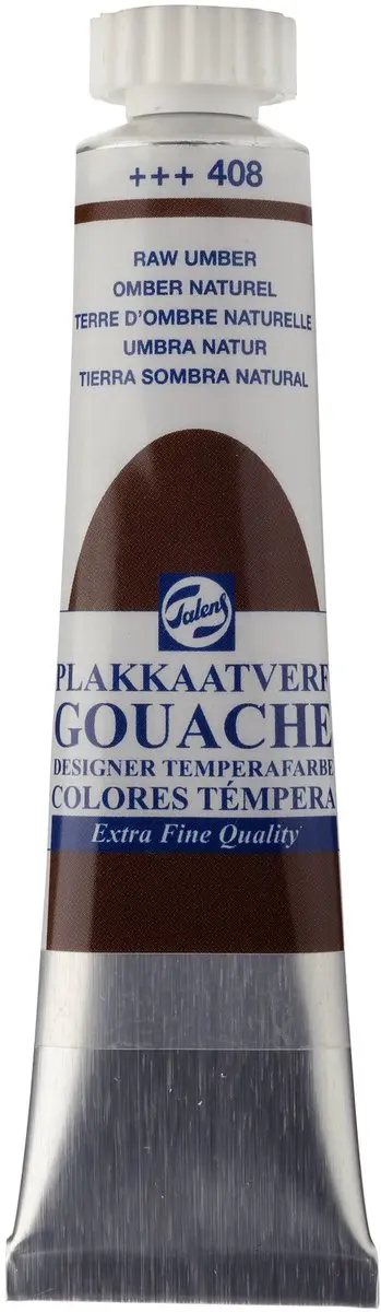Talens Plakkaatverf Gouache Extra Fine 408 Omber Naturel 20ml
