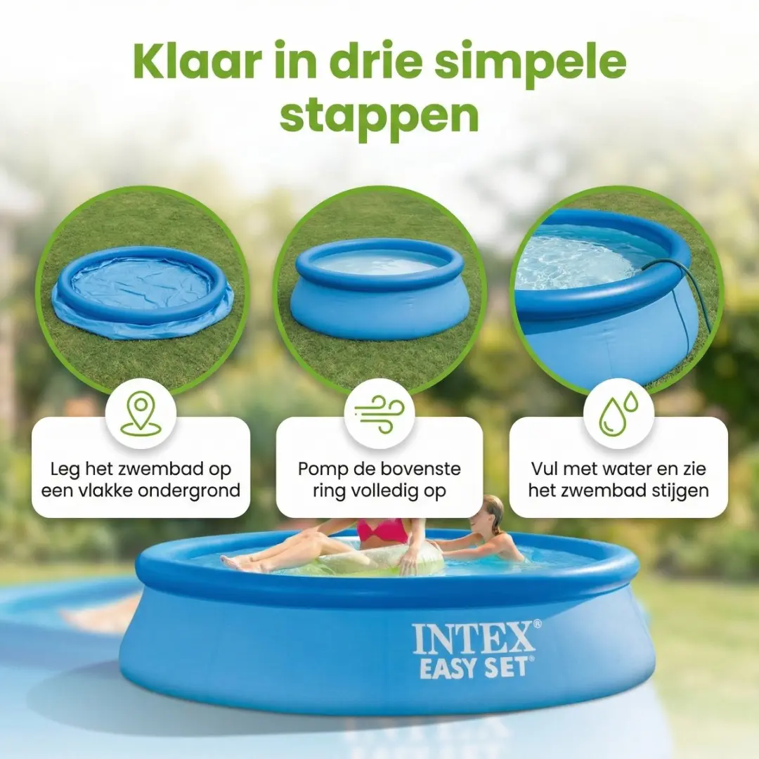 Intex Easy Set Zwembad 244cm Blauw - 1942L - 7-delig