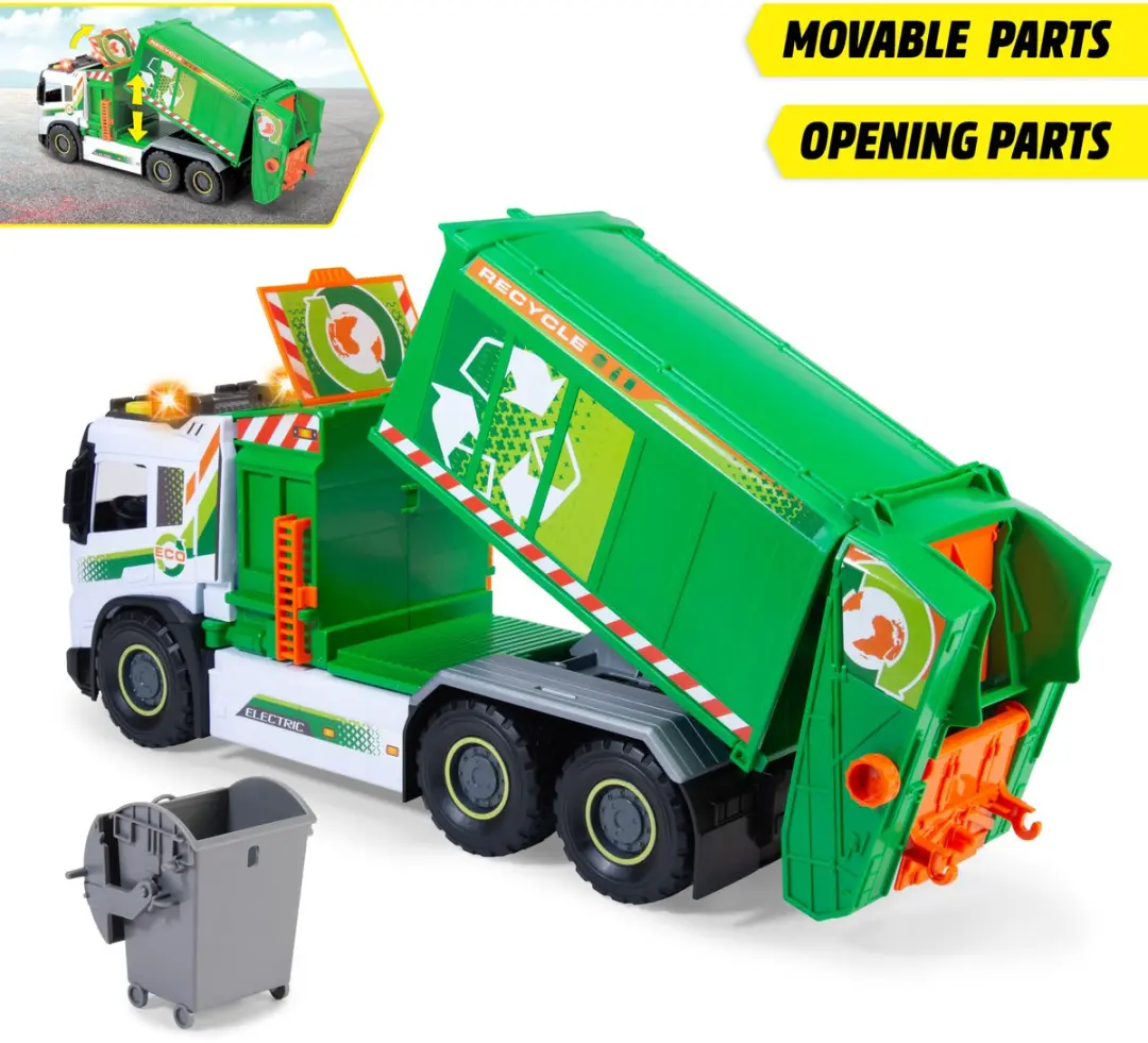 Dickie Toys Speelgoedvoertuig Grote Vuilniswagen 203749040 - Multi kleuren