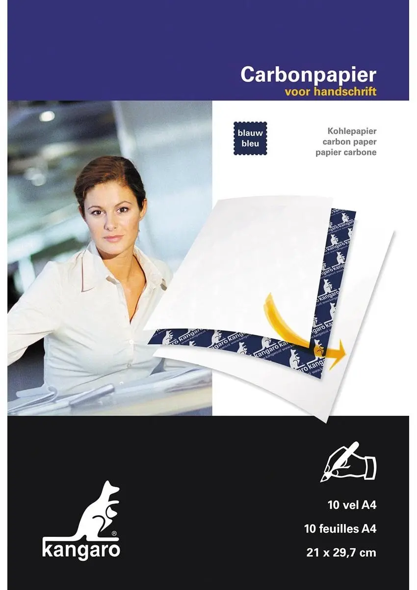 Kangaro Carbonpapier A4 - 10 Vel - Blauw