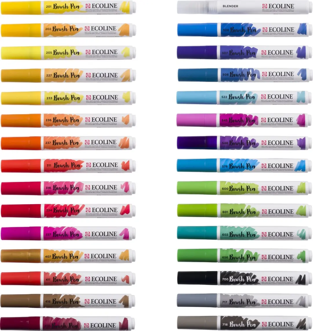 Ecoline Brush Pen Set - 30 Primaire Kleuren