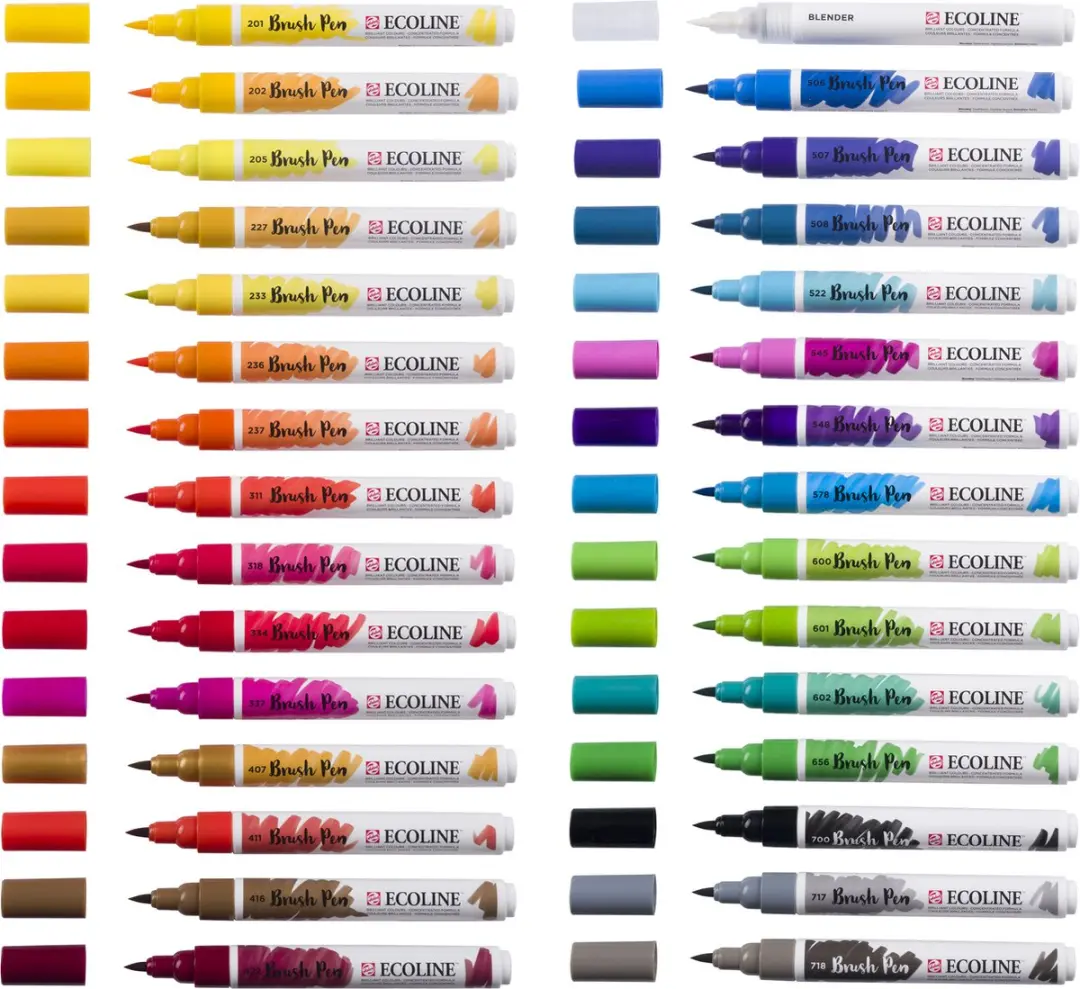 Ecoline Brush Pen Set - 30 Primaire Kleuren