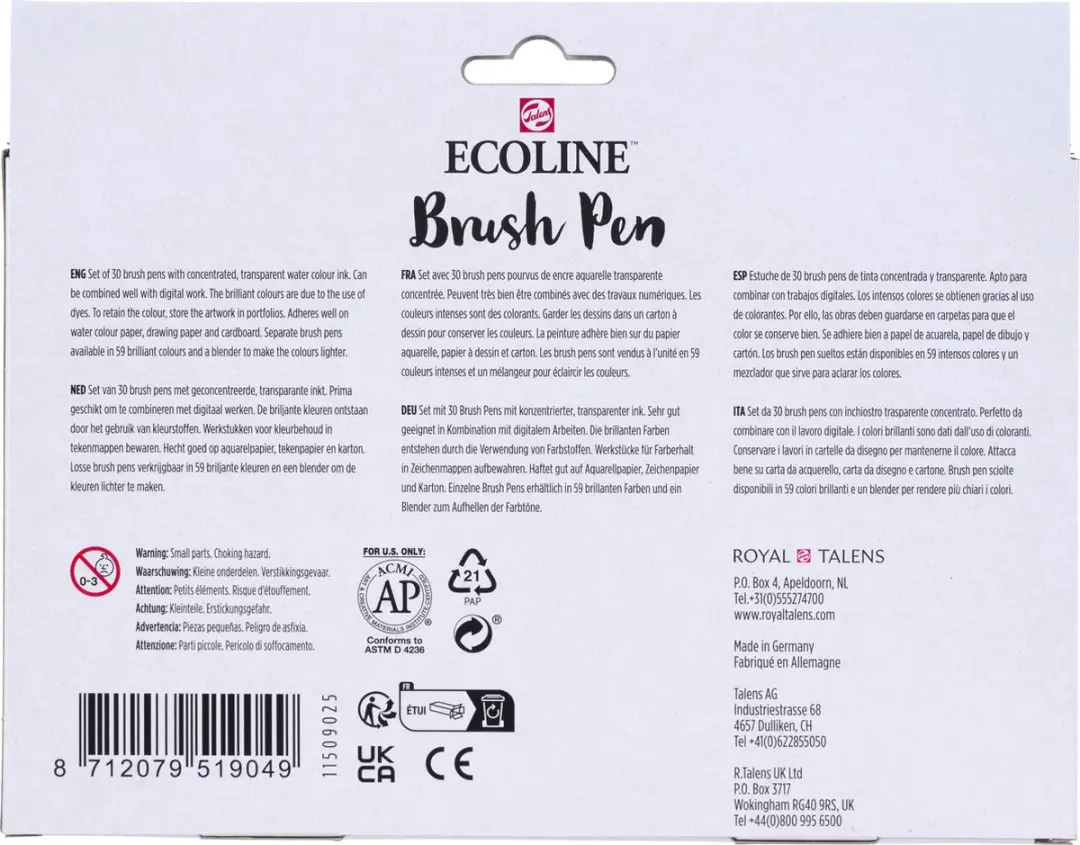 Ecoline Brush Pen Set - 30 Primaire Kleuren