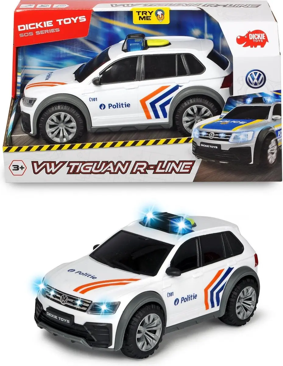 Dickie Toys Politiewagen VW Tiguan R-Line 18cm Licht & Geluid