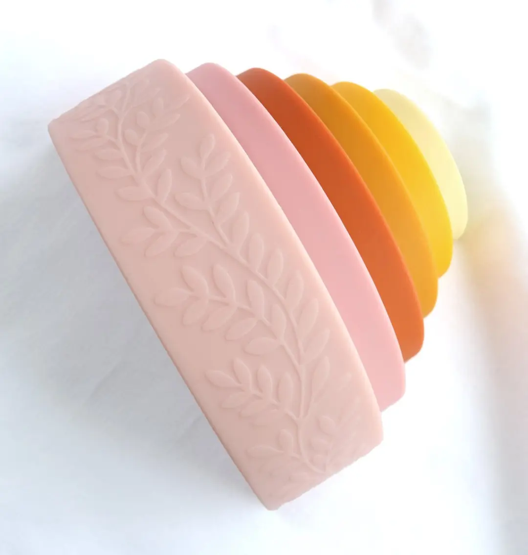 A Little Lovely Company Siliconen Regenboog Stapelspeelgoed - 6 Stuks - Multicolor