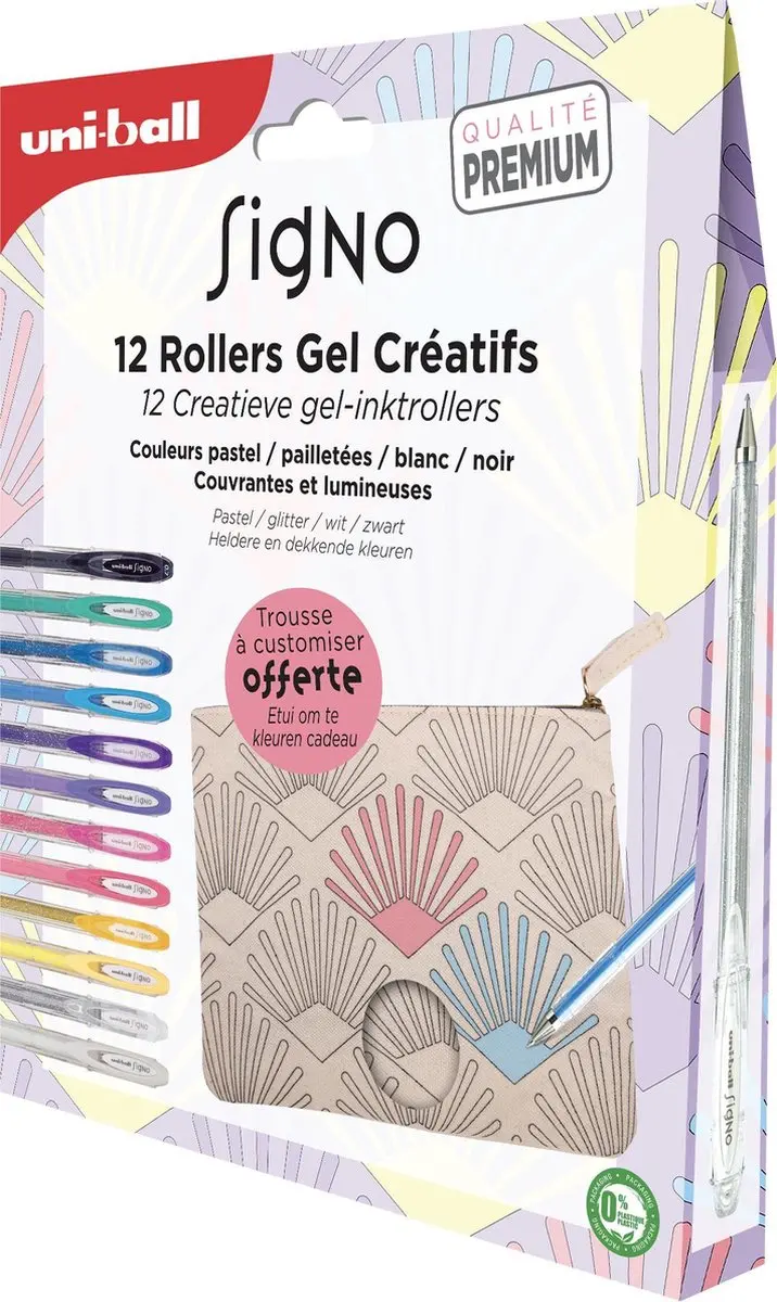 uni-ball Signo Gelpen Set - 12 Stuks - Pastel Glitter