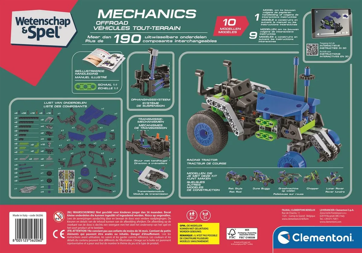 Clementoni Mechanics Off Road Automodel Kit - 2 Onderdelen