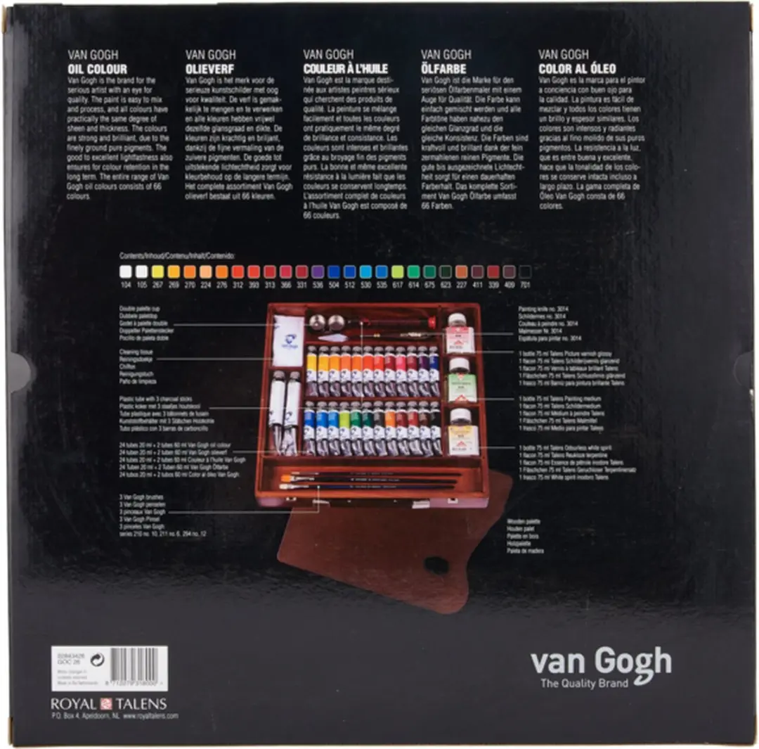 Van Gogh Olieverf Expert Kist - 24x20ml + 2x60ml + Accessoires