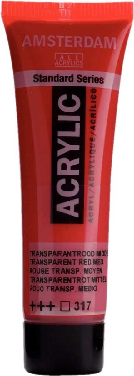 Royal Talens Amsterdam Acryl 317 Transparant Rood 20ml