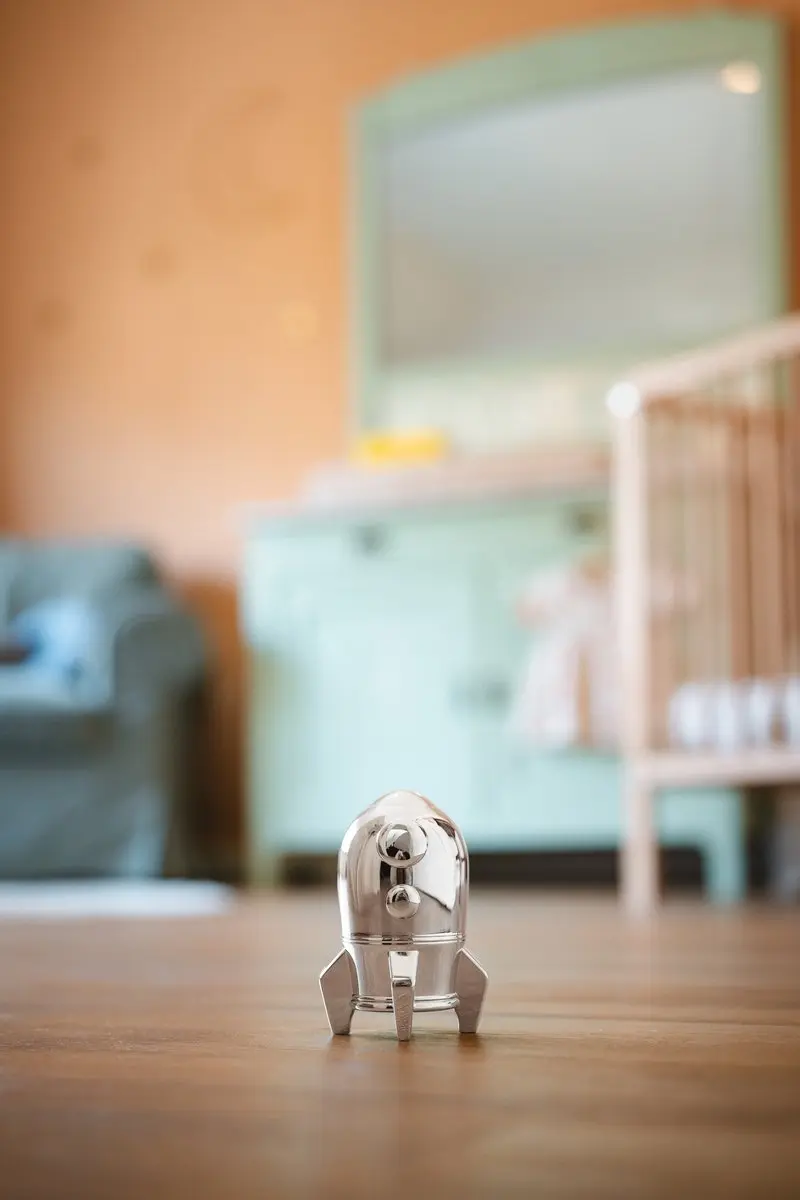 Zilverstad Spaarpot Spaceshuttle - Zilver