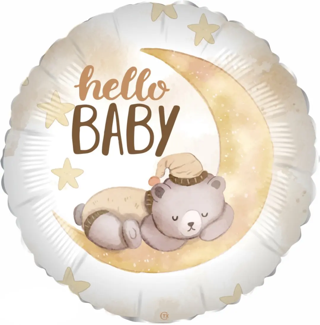Grabo Hello Baby Beertje Folieballon 45cm