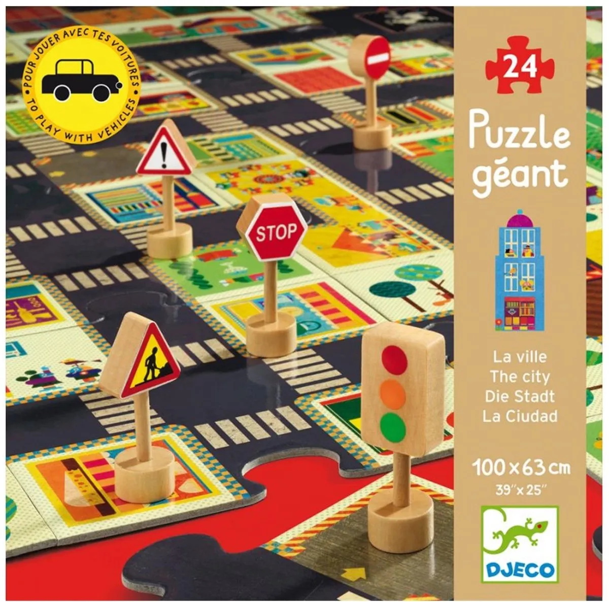 Djeco Pop to Play Puzzle De Stad 1000 Stuks - Multicolor