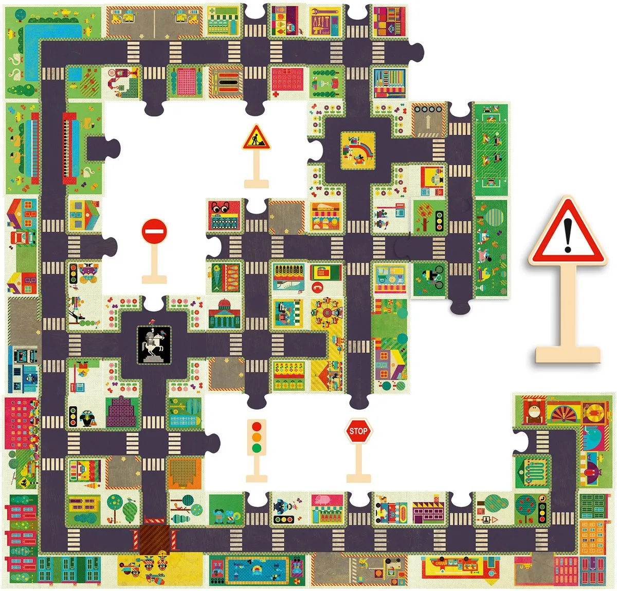 Djeco Pop to Play Puzzle De Stad 1000 Stuks - Multicolor