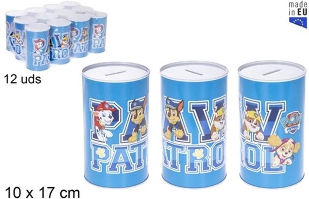 PAW Patrol Spaarpot Metaal - Kleurenmix