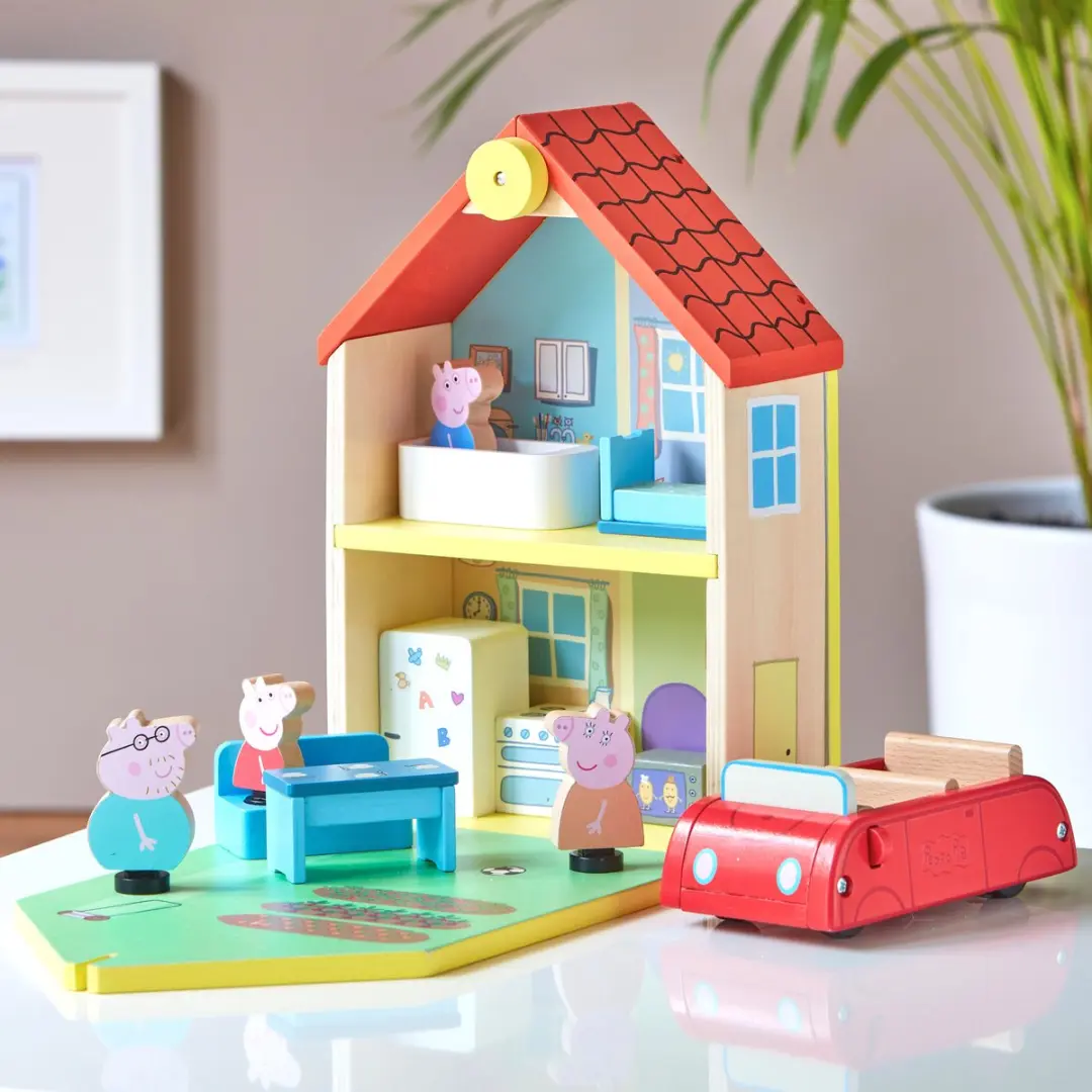 Peppa Pig Houten Poppenhuis 37217 - Speelfiguur - Geel