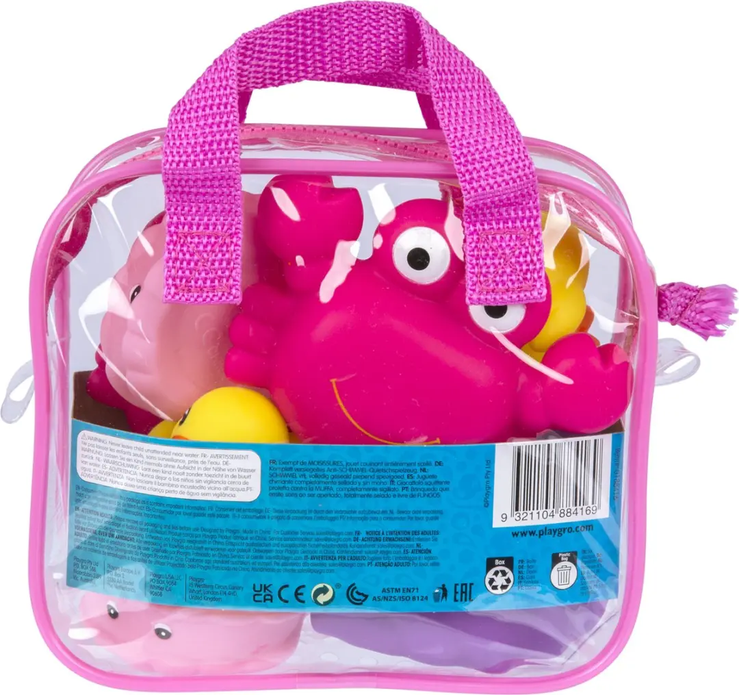 Playgro Drijvend Badspeelgoed Roze - 7 Stuks