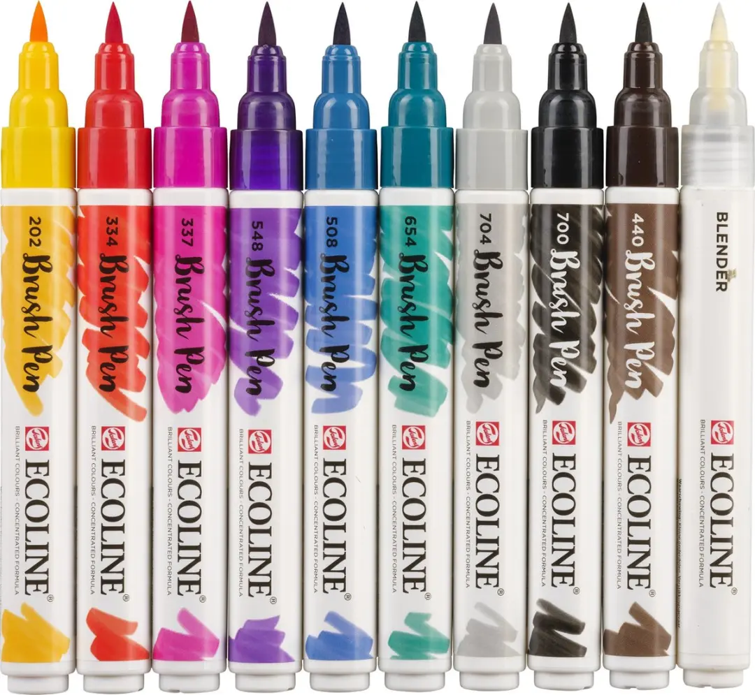 Ecoline Brush Pen Set Handlettering - 10 Kleuren