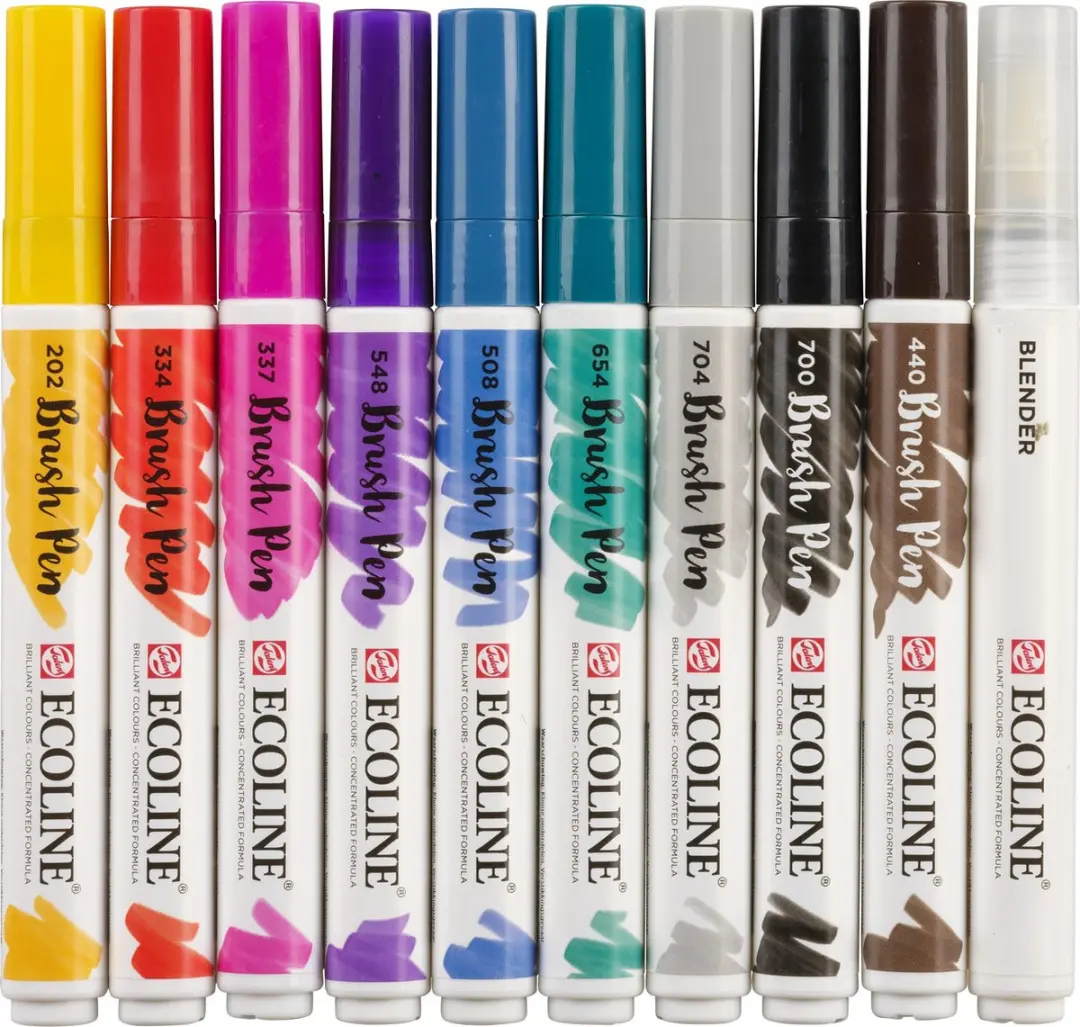 Ecoline Brush Pen Set Handlettering - 10 Kleuren