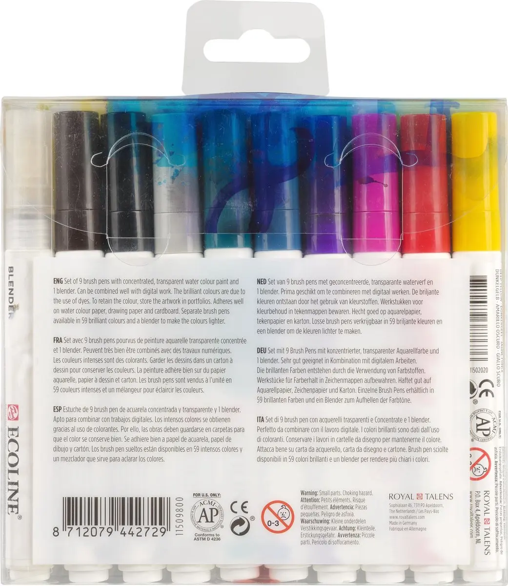 Ecoline Brush Pen Set Handlettering - 10 Kleuren