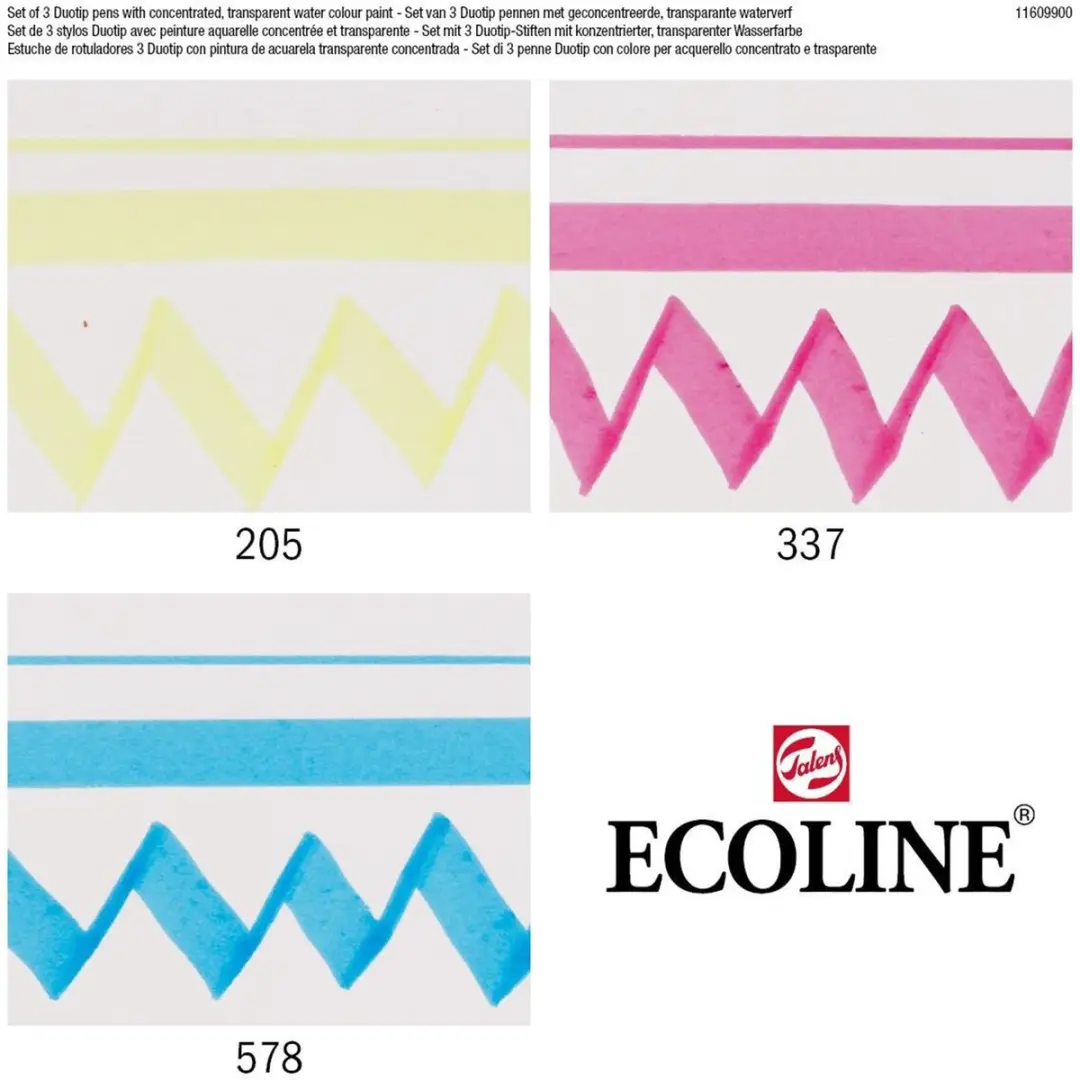 Ecoline Duotip Marker Set - 3 Stuks Basis Kleuren - afbeelding 6 van 6