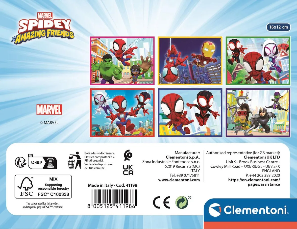 Clementoni Spidey and his Amazing Friends 12-delige Puzzel - 3 jaar