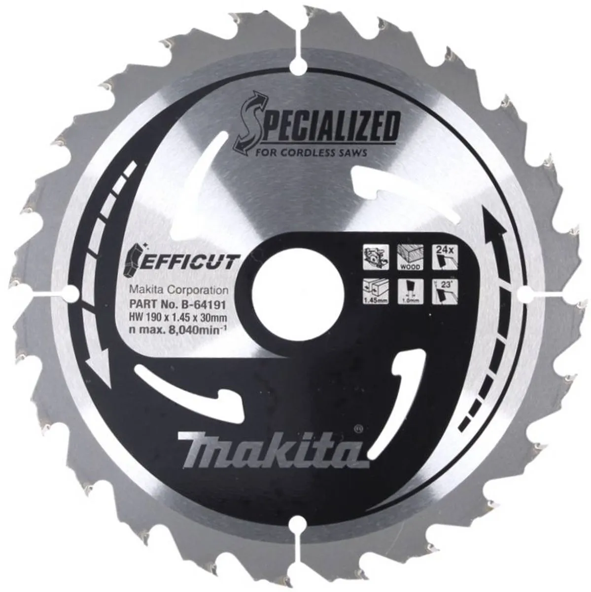 Makita Efficut Cirkelzaagblad B-64191 - Ø190mm 24T