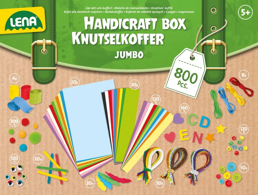 Lena Jumbo Knutselkoffer 800 Stuks - Groen - afbeelding 6 van 6