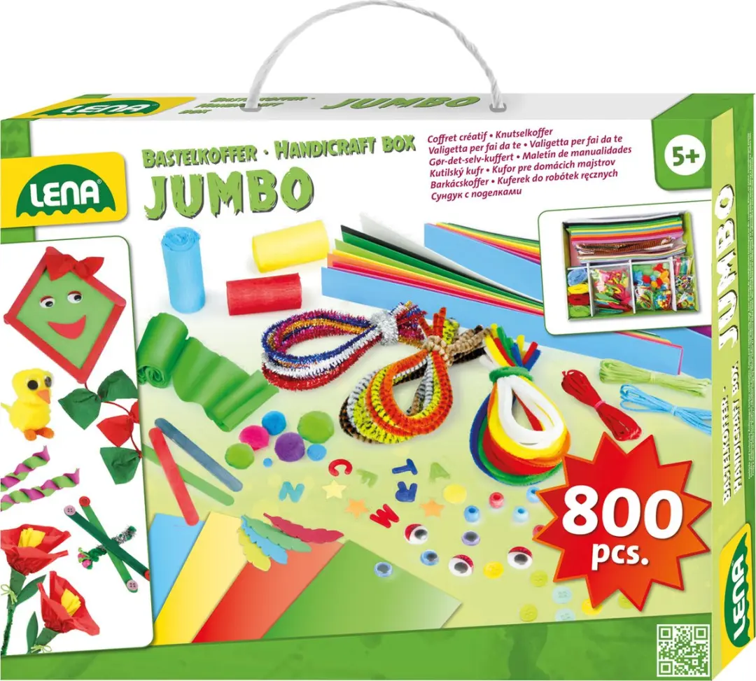 Lena Jumbo Knutselkoffer 800 Stuks - Groen
