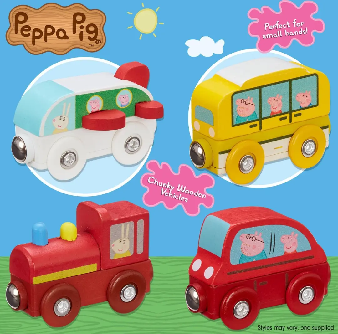Peppa Pig Houten Speelgoed Mini Voertuigen 37210 - Meerdere kleuren
