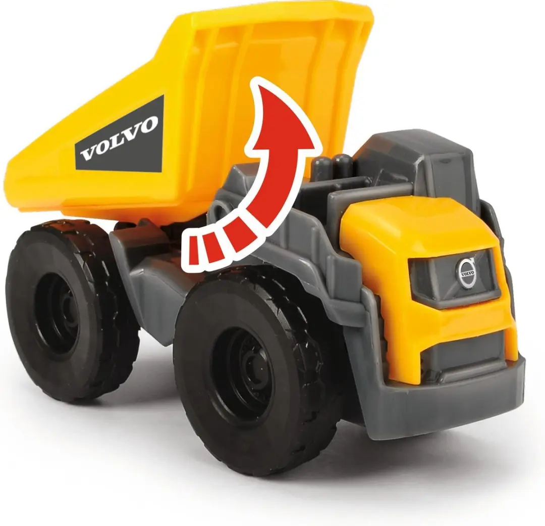 Dickie Toys Mack/Volvo Micro Constructie Speelgoedvoertuig 32cm Geel - afbeelding 6 van 6