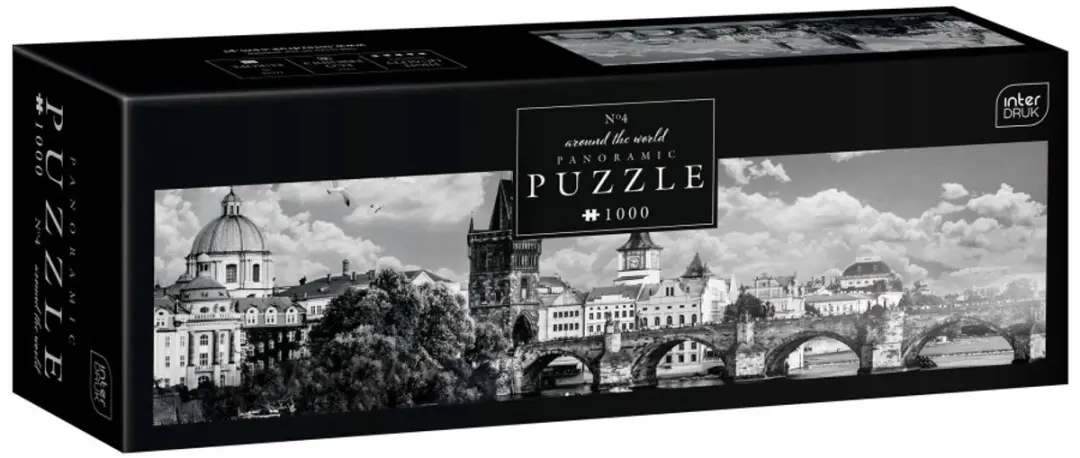 Geronimo Games Panoramische Puzzel Praag Brug 1000 Stukjes - Wit/Zwart