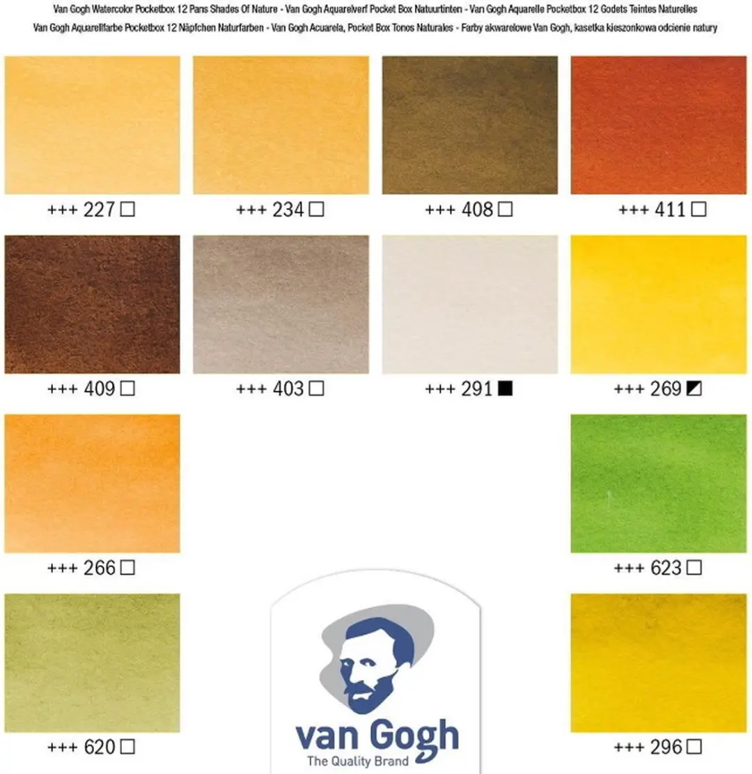 Van Gogh Aquarelverf Pocket Box - 12 Kleuren 12ml