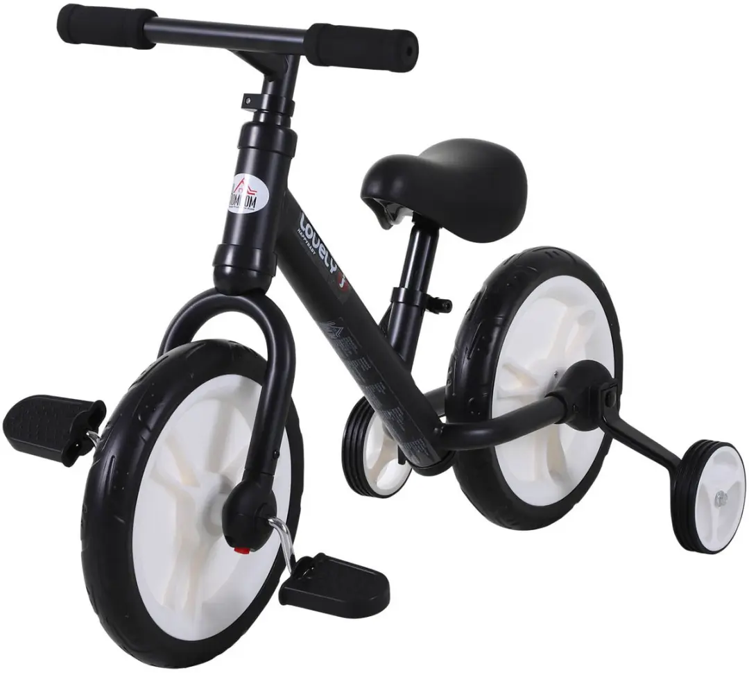Homcom Kinderbalansfiets Metaal EVA 4 Wielen