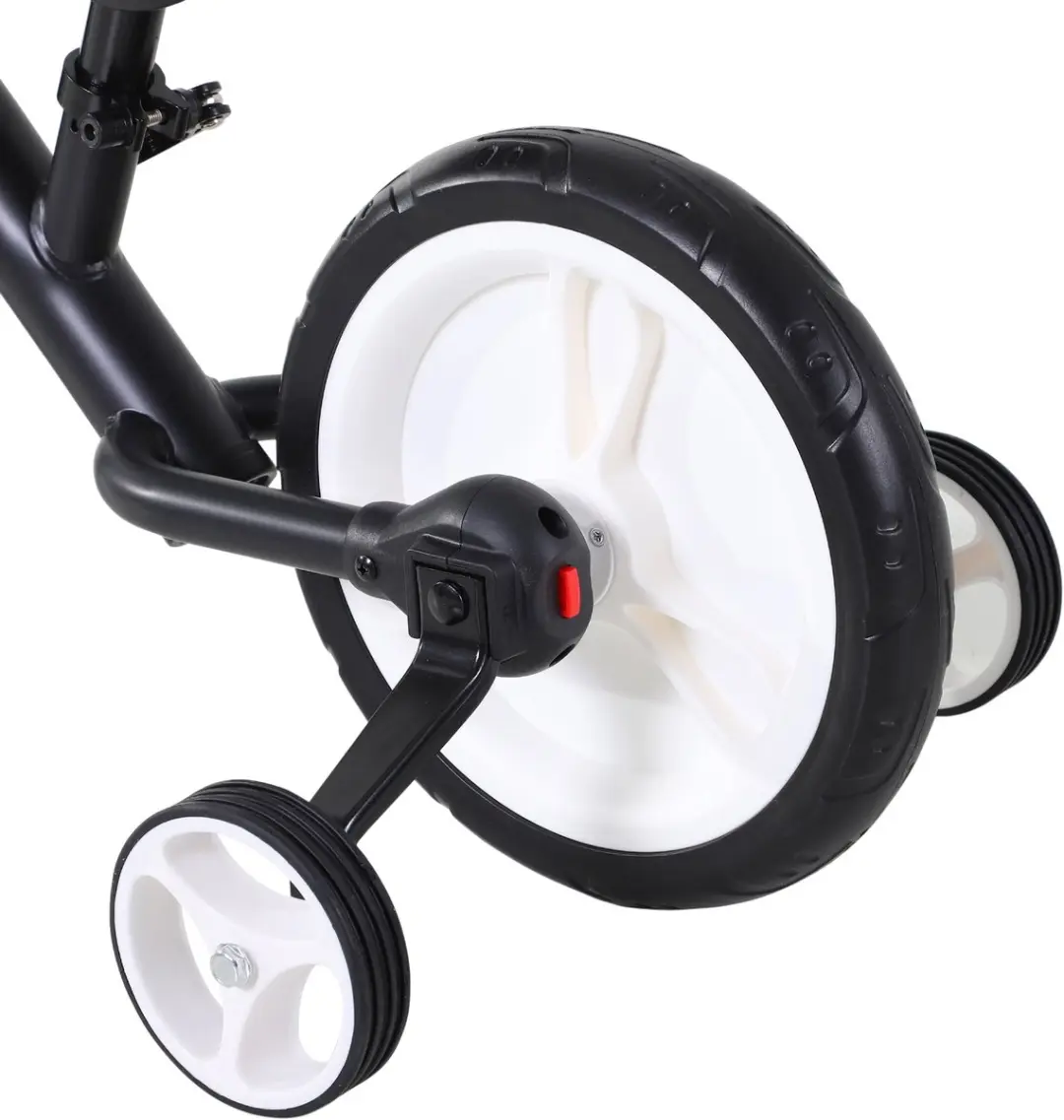 Homcom Kinderbalansfiets Metaal EVA 4 Wielen - 85x36x54cm Zwart