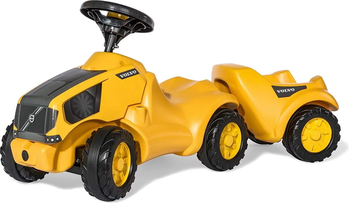 Rolly Toys RollyMinitrac Volvo Looptractor met Aanhangwagen