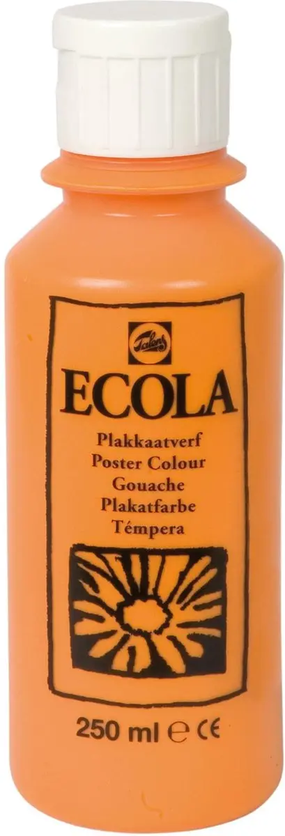 Talens Ecola Plakkaatverf Oranje 250ml