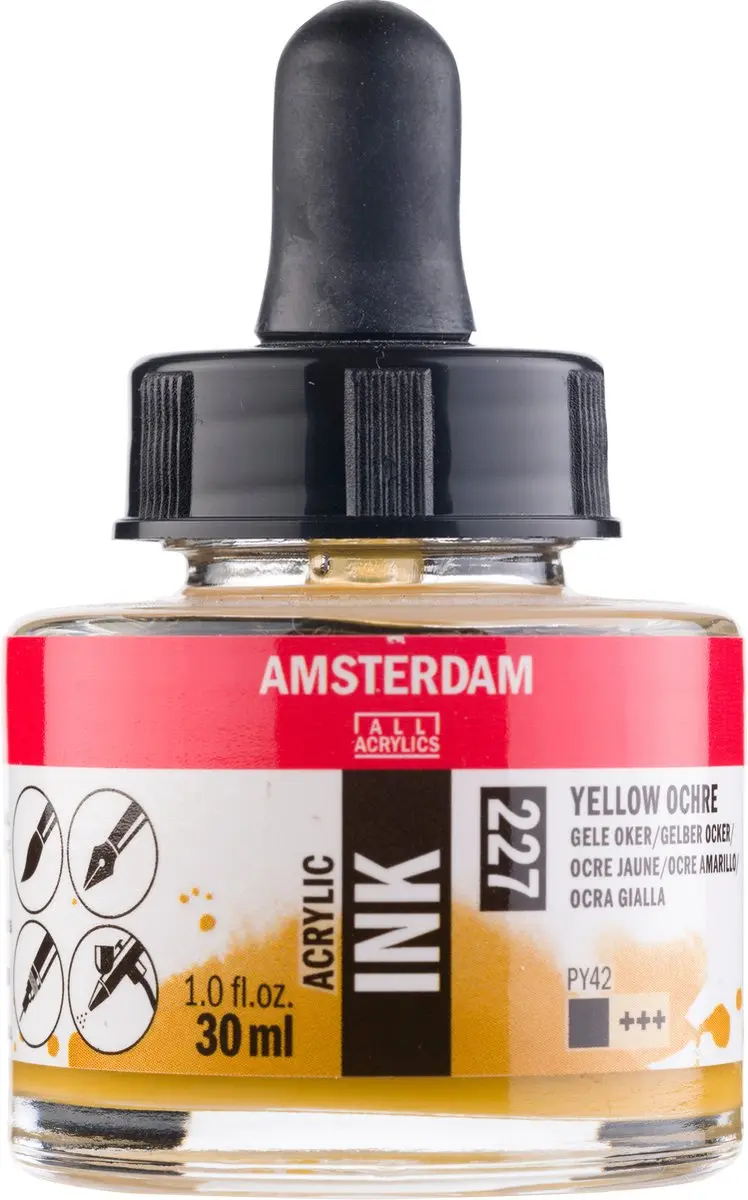 Amsterdam Acrylic Ink Gele Oker 30ml