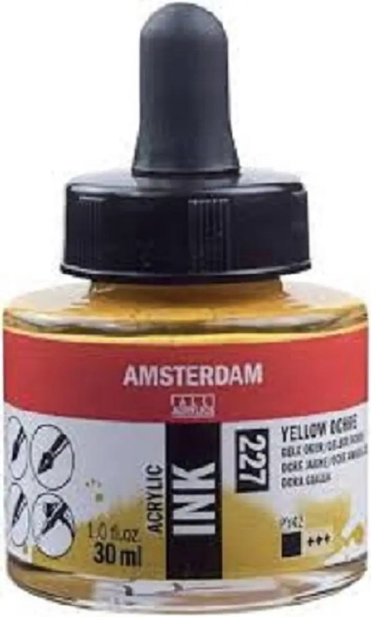 Amsterdam Acrylic Ink Gele Oker 30ml