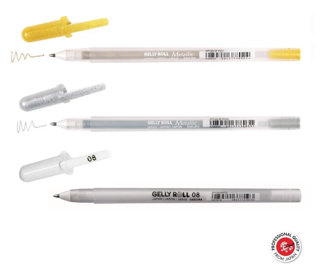 Sakura Gelly Roll Mixed Set 3 - Goud/Zilver/Wit