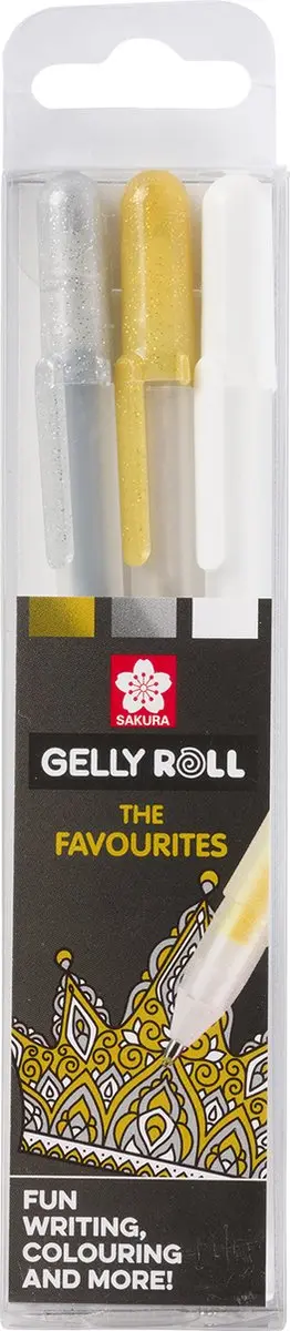 Sakura Gelly Roll Mixed Set 3 - Goud/Zilver/Wit