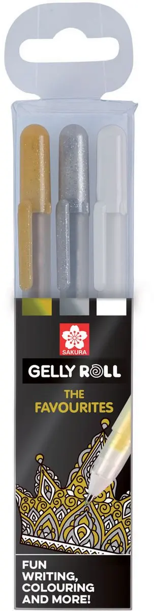Sakura Gelly Roll Mixed Set 3 - Goud/Zilver/Wit