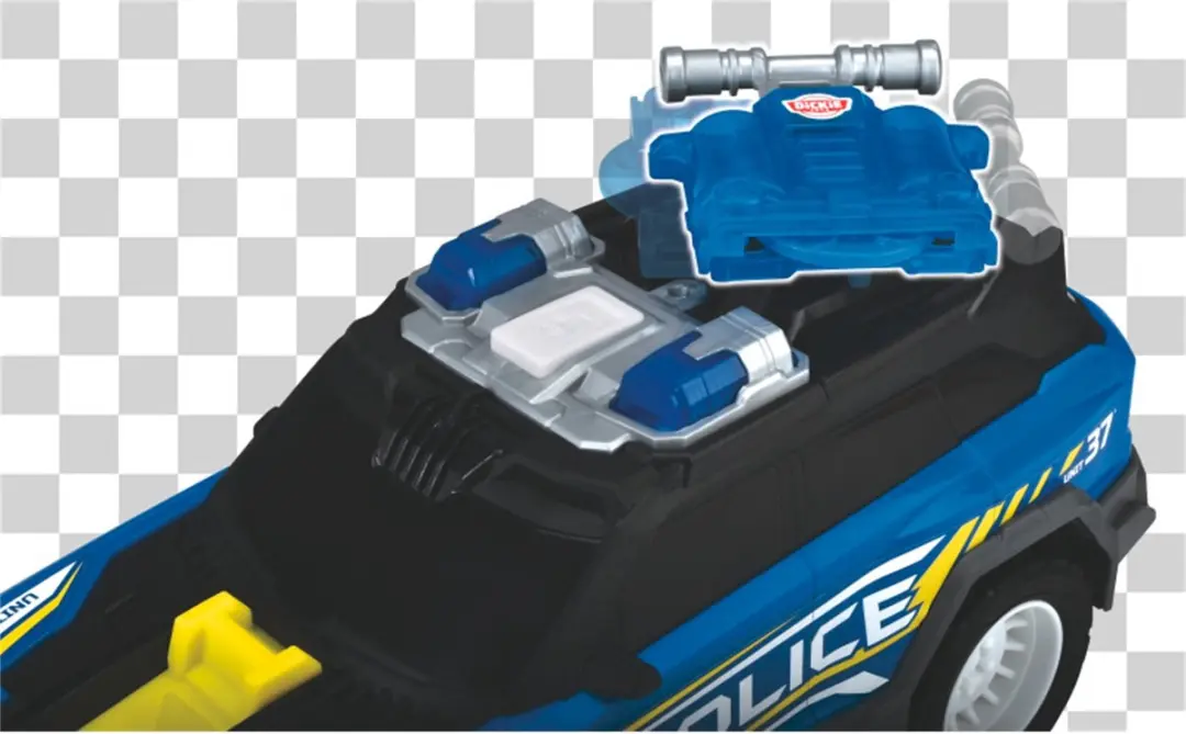 Dickie Toys Politie SUV Politiewagen Drone Licht & Geluid 203306022 - Blauw/Zwart - afbeelding 3 van 6