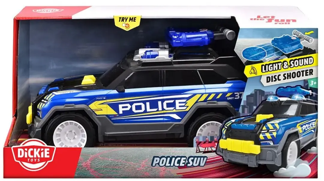 Dickie Toys Politie SUV Politiewagen Drone Licht & Geluid 203306022 - Blauw/Zwart - afbeelding 5 van 6