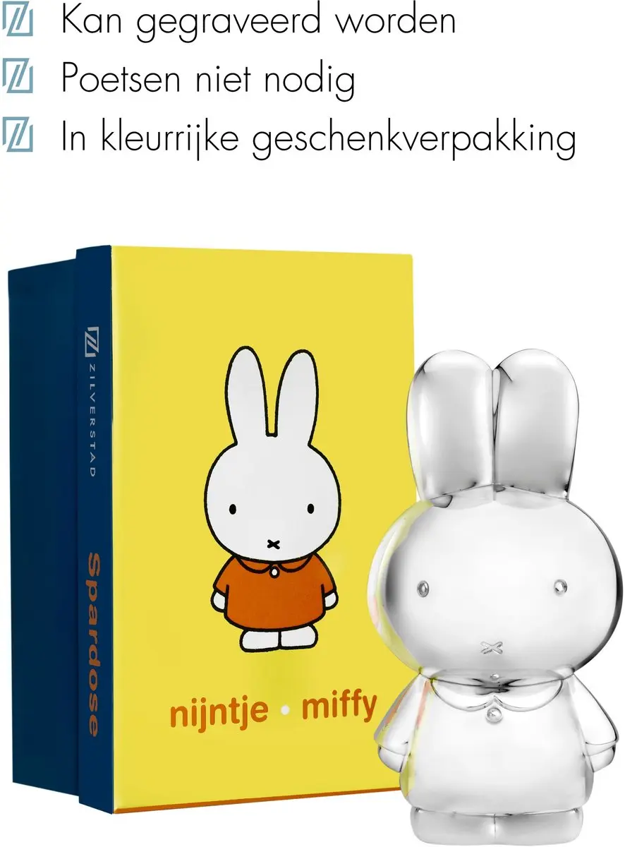 Zilverstad Spaarpot Nijntje - Verzilverd - 6851261