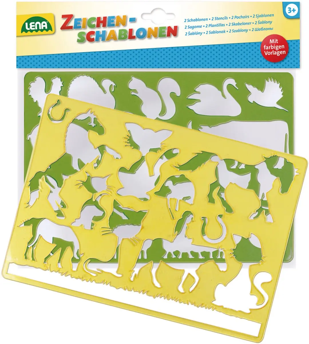 Lena Tekensjablonen Paarden & Katten - 2 Stuks