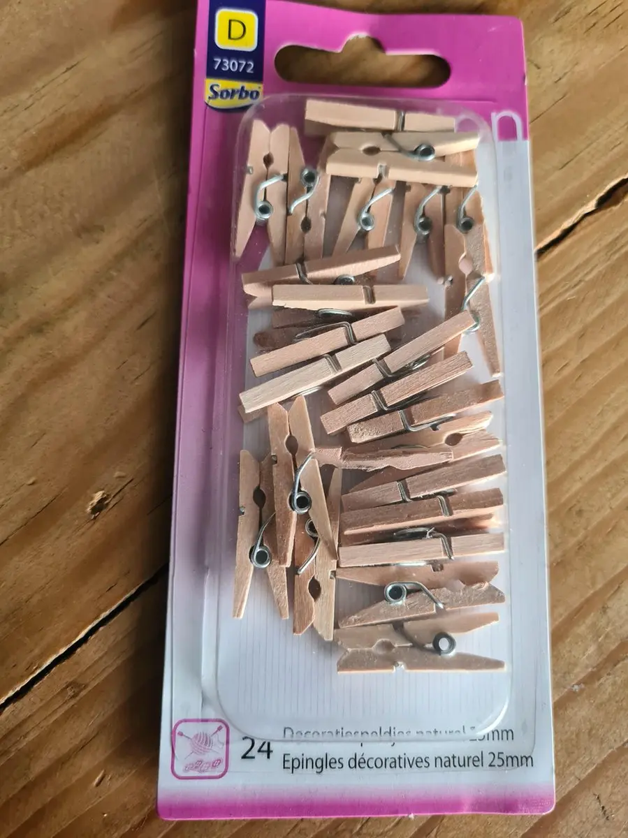 Sorbo Decoratiespeldjes Naturel 24 Stuks