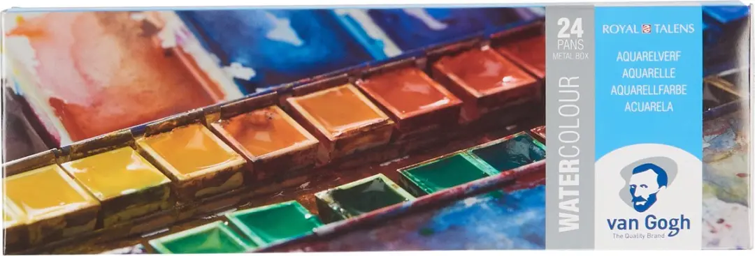 Van Gogh Aquarelverfset 24 Kleuren - met Penseel